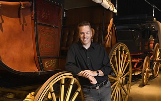 Mike McGee at the Carriage and Western Art Museum.