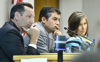 Supervisors Steve Lavagnino, Das Williams, and Joan Hartmann