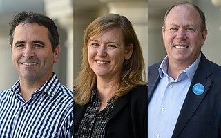 District 4 candidates Jay Higgins, Kristen Sneddon, and Jim Scafide