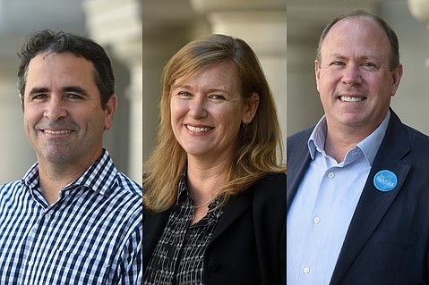District 4 candidates Jay Higgins, Kristen Sneddon, and Jim Scafide