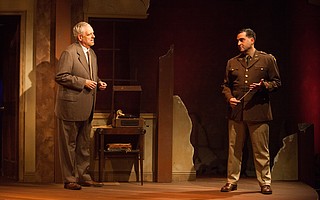 Peter Van Norden as German composer Wilhelm Furtwängler and Patrick Vest as interrogator Major Arnold in Taking Sides