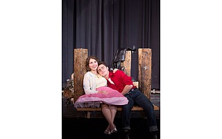 Miranda Ortega and Ben Kreitzer in Cry-Baby The Musical.