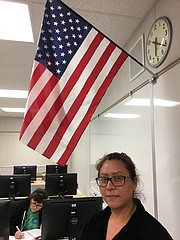 Josefina Valdez, a Mexican immigrant who lives in the Santa Ynez Valley, recently became an American, joining a wave of new citizens across the country. She took citizenship classes offered by Allan Hancock College at the Santa Ynez Valley Union High School.