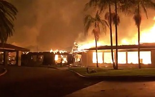 Vista del Mar burns in the early hours of Tuesday, December 5.