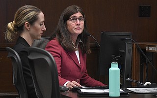 Public Works Director Rebecca Bjork (right)