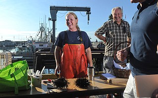 Every Saturday morning, commercial fishermen like Stephanie Murtz sell their seafood down at the Santa Barbara Harbor, as the fleet has done since the early 1980s.