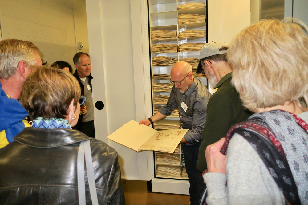 Executive Director Steve Windhager shares a specimen in the Herbarium. Executive Director Steve Windhager shares a specimen in the Herbarium.
