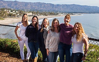 S.B. Support Network founders, from left: Jennifer Harris, Holly Parker, Linda Meyer, Laura Zoltan, Anna Stump, and Tara Haaland-Ford. Not pictured: Treasurer Cara Chiarappa.