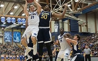 Sophomore guard Max Heidegger has been shooting the lights out at the Thunderdome, where UCSB’s men are undefeated this season.
