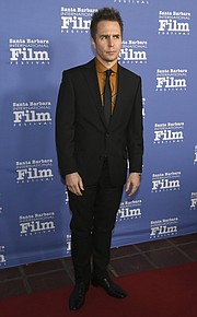 Santa Barbara International Film Festival 2018 Rivera Award honoree Sam Rockwell on the red carpet at the Arlington Theatre. (Feb. 7, 2018)