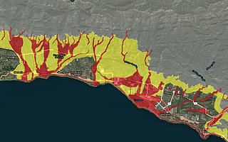Debris flow risk areas