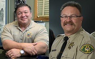Lieutenants Eddie Hsueh (left) and Brian Olmstead are set to challenge incumbent Sheriff Bill Brown.
