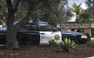 San Marcos High School was put on lockdown with a gun violence scare that was determined to be from a firecracker.