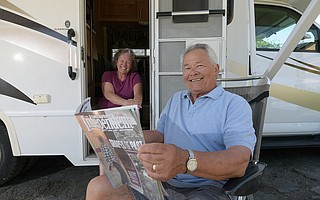 Frank Holguin (right) and his wife, Nona Holguin