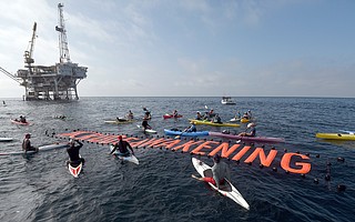 The target of many an ocean-focused oil protest, Platform Holly is in the midst of being plugged and abandoned by the State Lands Commission.