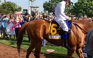 Justify and jockey Mike Smith