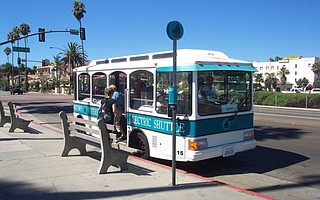 An old downtown Waterfront Shuttle