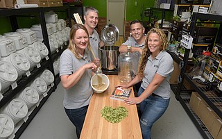 BYOB! is the passion project of friends (from left) Aimee and Mike Kielborn and Trent and Rebecca Hammel.