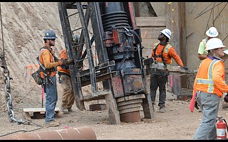 Pile driving at Linden Avenue for the new overcrossing will produce considerable noise this coming week.