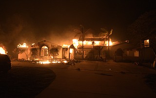 The Holiday Fire rages through North Fairview Ave. (July 6, 2018)