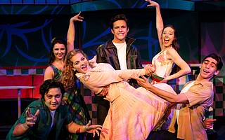 Time travel to the 1950s with the cast of Grease. Elvis Pagano (left), Chloé Grace Roberts, Tessa Miller, Ben Zevallos, Vivian Shay, and Chris Carmona.