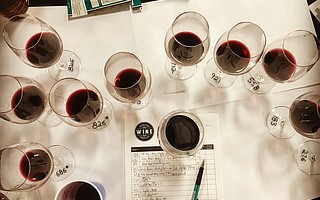 A view of one of the many wines that judges assessed last month during the Central Coast Wine Competition