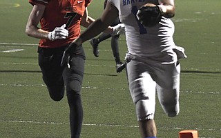 Leondre Coleman breaks free down the sideline for a long touchdown.