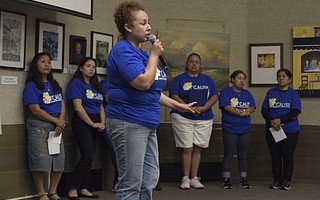 A tenants' right forum at the Faulkner Gallery sponsored by Central Coast Alliance United for a Sustainable Economy (CAUSE).