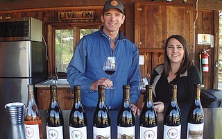 Folded Hills founder Andy Busch (left) and General Manager Tymari LoRe are excited that the young estate’s wines are already tasting so good.