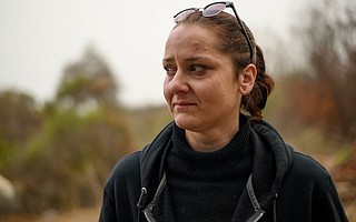 Kayla Younger lived along the Lompoc riverbed with her partner and her dog, Diesel.