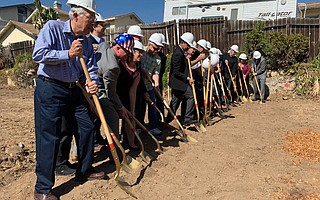 Officials used their ceremonial shovels to start up the construction of Johnson Court on October 8. When completed, the development on East Carrillo Street will provide 16 affordable studios for homeless veterans.