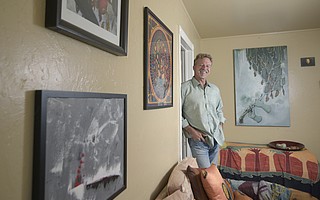Andy Johnson at his home in Santa Barbara