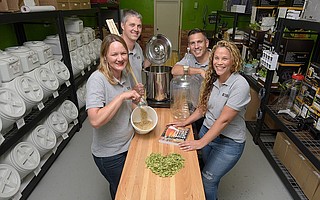 BYOB! is the passion project of friends (from left) Aimee and Mike Kielborn and Trent and Rebecca Hammel.