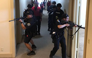 Police recently participated in a joint training exercise at the Santa Barbara Airport during which an active shooter situation was simulated.