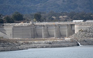 With regional drought in its eighth year, the water level at Lake Cachuma, a reservoir created by Bradbury Dam (pictured), is at 31 percent of capacity.