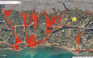 Gearing the public up to use the current debris flow and flood map was the object of a door-knock program the past two weekends.