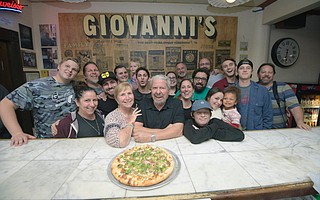 Generations of family and close friends surprised Giovanni's Coast Village Road owner Albert Noormand (center) on Wednesday night to celebrate 32 years of business. The restaurant will close in January 2019 when their lease is up and not being renewed.