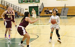 Caia Trimble drills a mid-range jumper in the fourth quarter against Simi Valley.