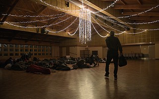 Warming Center setup at the Santa Barbara First Presbyterian Church (Nov. 28, 2018)