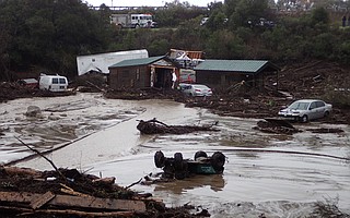 Concern for flooding, as at El Capitan Canyon in 2017, below Thomas, Whittier, and Sherpa Fire burn areas has the county calling for an evacuation starting Tuesday at 10 a.m.