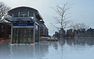 Augmented reality is a powerful visual tool that instantly communicates the dangers of climate change to the public, argues Dr. Garry Hare. This image shows a simulation of East Boston swallowed by sea-level rise.