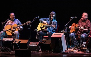 American Crossroads Trio from left: David Bromberg, Larry Campbell, and David Hidalgo