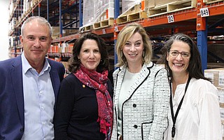 Left to right: Thomas Tighe, CEO DIrect Relief; Beth Green, Direct Relief Women Co-Chair and DR Board Member; Dr. Jessica Grossman; Paulina Ospina, DR Maternal and Child Healthcare Program Manager