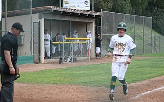 Frankie Gamberdella trots to home plate.